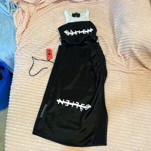 Black and White Graphic Dress